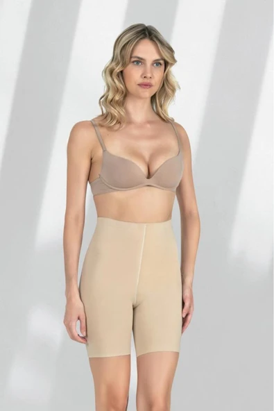 Lazer Kesim Silikon Bantlı Şort Korse 2060B ürün görseli