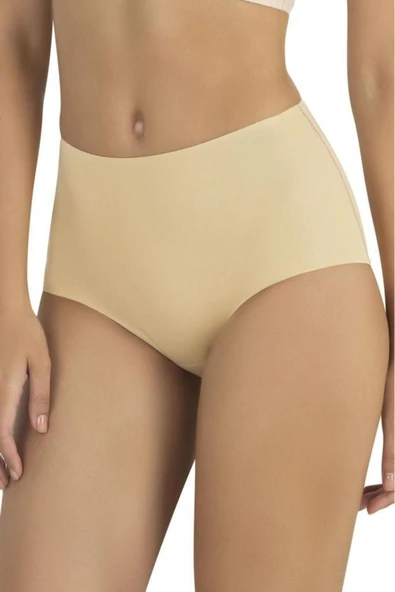 Lazer Kesim Yüksek Bel Bato Slip Külot Korse 2040B - 1