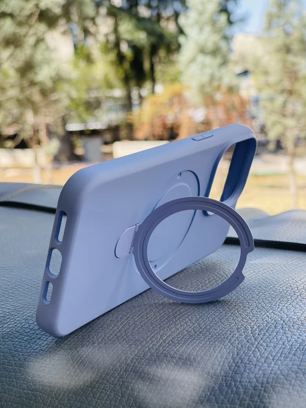 Zipax Apple iPhone 14 Pro Max Kılıf MgSafe Özellikli Standlı Pastel Renkler Azn-Reggal - Resim 3