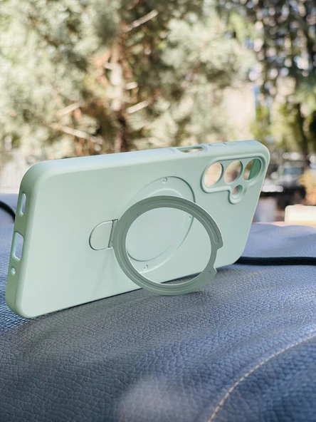 Zipax Samsung Galaxy A16 Kılıf MgSafe Özellikli Standlı Pastel Renkler Azn-Reggal - Resim 3