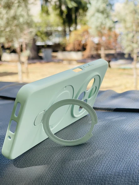 Zipax Xiaomi Redmi 14C Kılıf MgSafe Özellikli Standlı Pastel Renkler Azn-Reggal - Resim 3