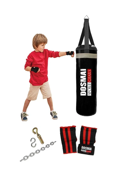 DO-SMAI Kum Torbası 60*20 Cm Bandajlı Eldiven Ikili Çocuk Boks Seti Çbs992 ürün görseli