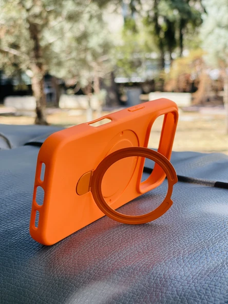 Zipax Apple iPhone 17 Pro Kılıf MgSafe Özellikli Standlı Pastel Renkler Azn-Reggal - Resim 3