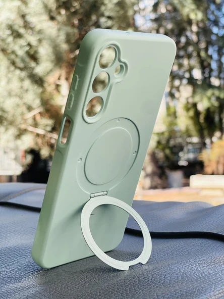 Zipax Samsung Galaxy A15 4G Kılıf MgSafe Özellikli Standlı Pastel Renkler Azn-Reggal - Resim 4