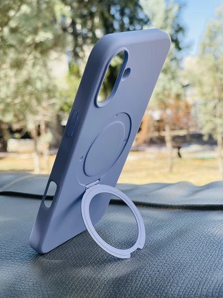 Zipax Apple iPhone 16 Plus Kılıf MgSafe Özellikli Standlı Pastel Renkler Azn-Reggal - Resim 4