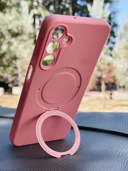 Zipax Samsung Galaxy A55 5G Kılıf MgSafe Özellikli Standlı Pastel Renkler Azn-Reggal - Resim 4