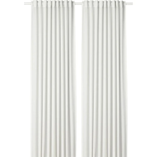 IKEA Hılja Fon Perde 145 x 300 cm Beyaz 2 Kanat Polyester Makinede Yıkanabilir Işık Filreli - 1