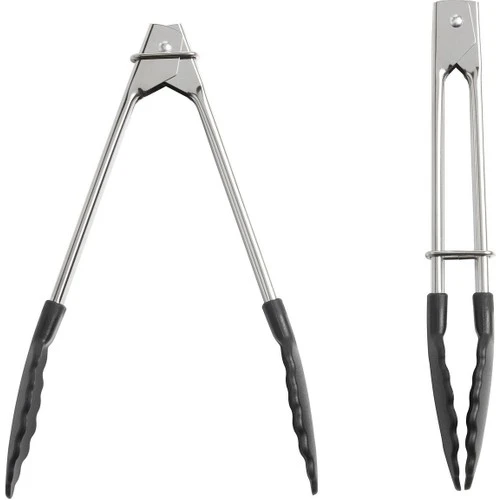 IKEA 2 Adet Servis Maşası Plastik Uçlu Uzunluk: 18 cm 2 Li Set Paslanmaz Çelik Maşa - 1