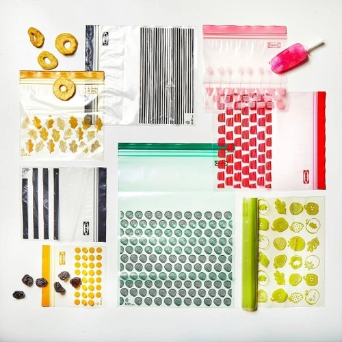 IKEA Kilitlenebilir Buzdolabı Poşeti, Kırmızı-Pembe, 2,5 Lt ve 1,2 Lt, 50 Adet - 4