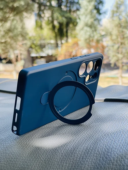 Zipax Samsung Galaxy S24 Ultra Kılıf MgSafe Özellikli Standlı Pastel Renkler Azn-Reggal - Resim 3