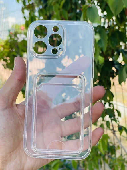 Zipax Apple iPhone 16 Pro Max Kılıf Şeffaf Kartlıklı Silikon Azn-SetraKart ürün görseli 1