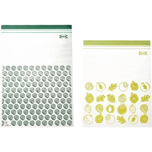 IKEA Istad Kilitlenebilir Buzdolabı Poşeti Yeşil 6 Lt x 4,5 Lt 30 Adet - 2