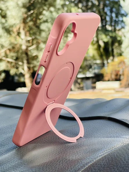 Zipax Samsung Galaxy A06 Kılıf MgSafe Özellikli Standlı Pastel Renkler Azn-Reggal - Resim 4