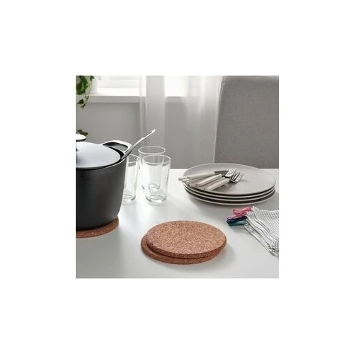 IKEA 3 Adet Mantar Nihale Çap: 19 cm 3 Lü Tencere Tava Altı Nihale Kahverengi - 2