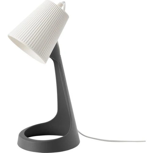 IKEA 34 x 48 Svallet Dekoratif Çalışma Lambası Plastik Kablosuz-Pilli E10 Gri - 1