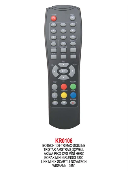 KORAX MİNİX SCART’LI UYDU KUMANDA ürün görseli