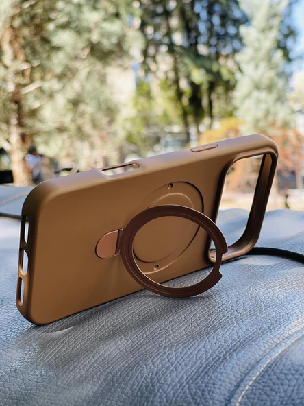 Zipax Apple iPhone 17 Pro Max Kılıf MgSafe Özellikli Standlı Pastel Renkler Azn-Reggal - Resim 3