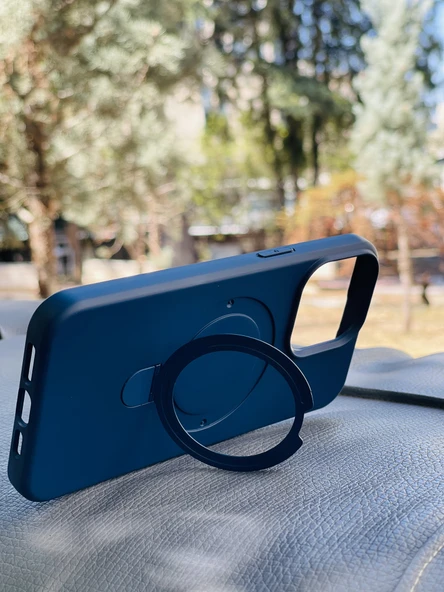 Zipax Apple iPhone 15 Plus Kılıf MgSafe Özellikli Standlı Pastel Renkler Azn-Reggal - Resim 3