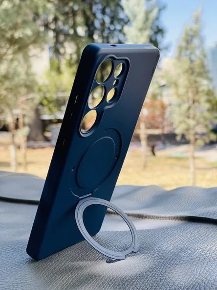 Zipax Samsung Galaxy S24 Ultra Kılıf MgSafe Özellikli Standlı Pastel Renkler Azn-Reggal - Resim 4