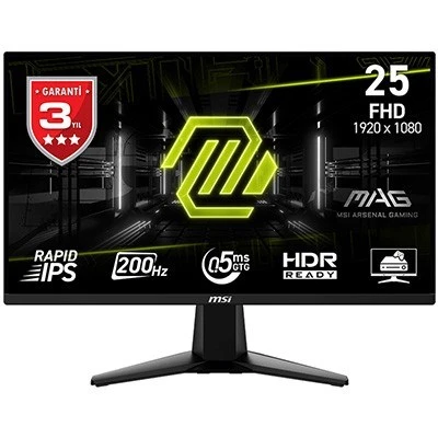 MSI 24.5" MAG 255F E20 200HZ 0.5MS FHD GAMING MONİTÖR ürün görseli