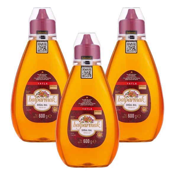 Balparmak Yayla Çiçek Balı 600 gr Çıt Kapak x 3 Adet ürün görseli