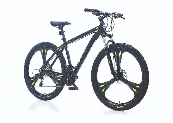 CORELLİ ZOI 1.1 ERKEK DAĞ BİSİKLETİ 459H MD 27.5 JANT 21 VİTES SİYAH SARI ürün görseli