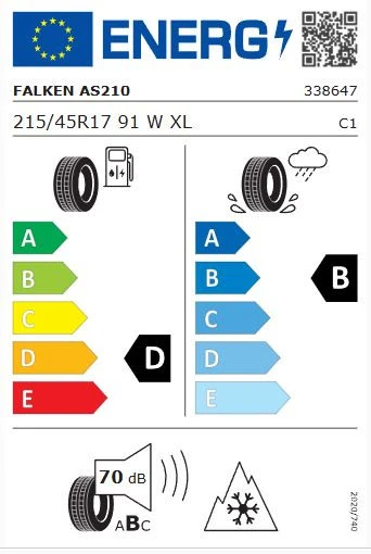 Falken EuroAll Season AS210 215/45 R17 91W XL 4 Mevsim Lastik - 2025 - Resim 2