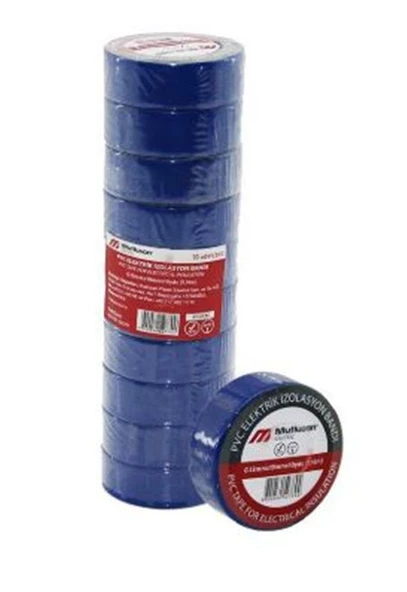 MUTLUSAN İZOLE BANT PVC MAVİ 10*19 ürün görseli 1