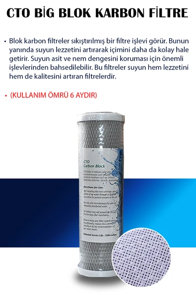 Ihlas Aura Cebilon Su Arıtma Cihazı Uyumlu 6 Aşama Vontron Membranlı Filtre Bakım Seti - 5