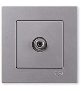 GÜNSAN EQONA M. GÜMÜŞ TEKLİ UYDU PRİZ (F.KON.) (MKZ) ürün görseli 1