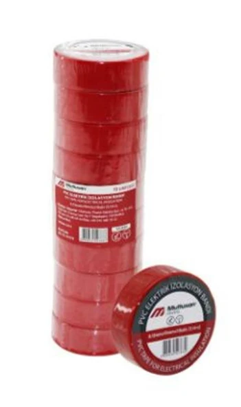 MUTLUSAN İZOLE BANT PVC KIRMIZI 10*19 ürün görseli 1