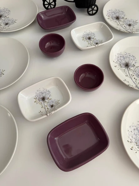 Takım Kahvaltı Mor Hindiba 12 Parça 6 Kişilik - 2