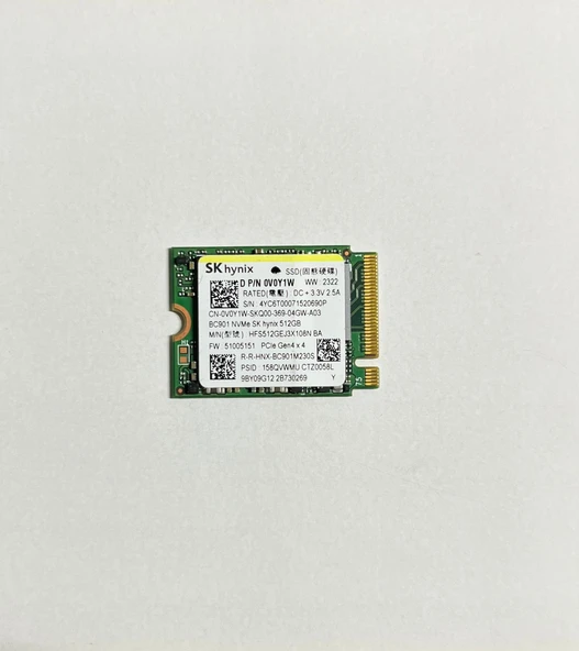 SK HYNIX 512GB NVME M.2 SSD 2230 HFS512GEJ3X108N - 1