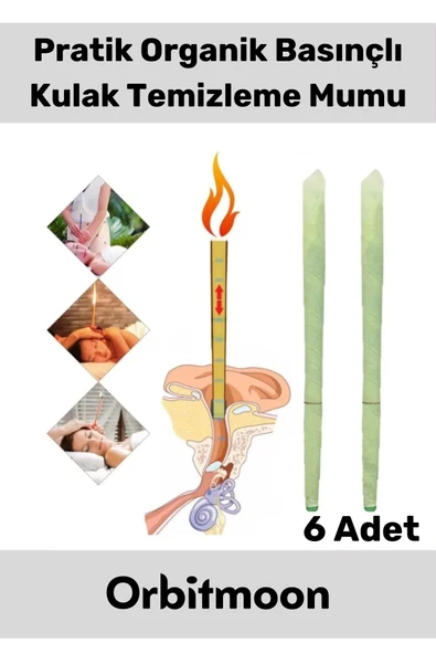 Premium Seri Kulak İçi Kir Temizleme Hava Basınçlı Doğal Aromaterapi Mumu 6 Adet