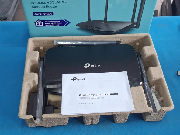 TP-Link Archer VR300  WiFi 5 VDSL/ADSL Modem Router  Fiber Destekli  AC1200 Mbps  4 Ethernet Portu  4 Harici Anten  Dual Band  Tether Uygulaması ile Kolay Kurulum - Resim 4