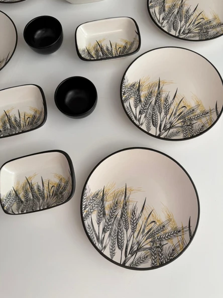 Takım Kahvaltı Renkli Başak 12 Parça 6 Kişilik - 4