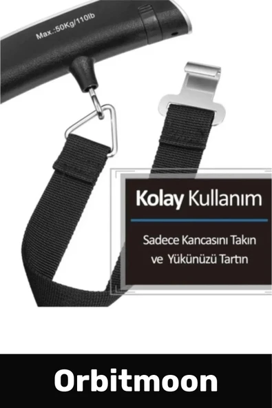 Özel Seri Dijital Lcd Ekran Bavul Ağırlık Çok Amaçlı Taşınabilir Bagaj El Tartısı Max 50 Kg - 2