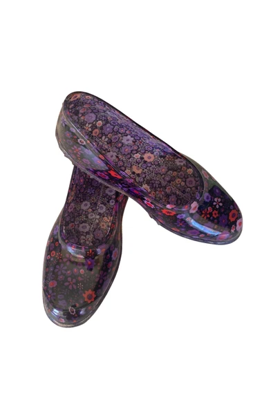 Zenne Çiçekli Bahçe ve Tarım Kadın Ayakkabısı 36-40 Mürdüm - 4