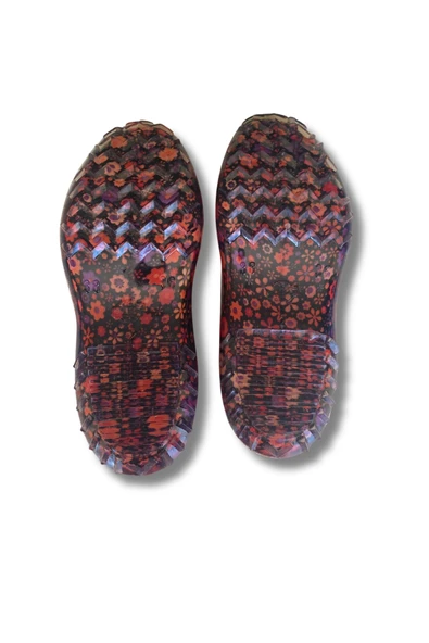 Zenne Çiçekli Bahçe ve Tarım Kadın Ayakkabısı 36-40 Turuncu - 5