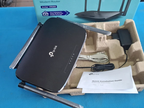 TP-Link Archer VR300  WiFi 5 VDSL/ADSL Modem Router  Fiber Destekli  AC1200 Mbps  4 Ethernet Portu  4 Harici Anten  Dual Band  Tether Uygulaması ile Kolay Kurulum - Resim 3