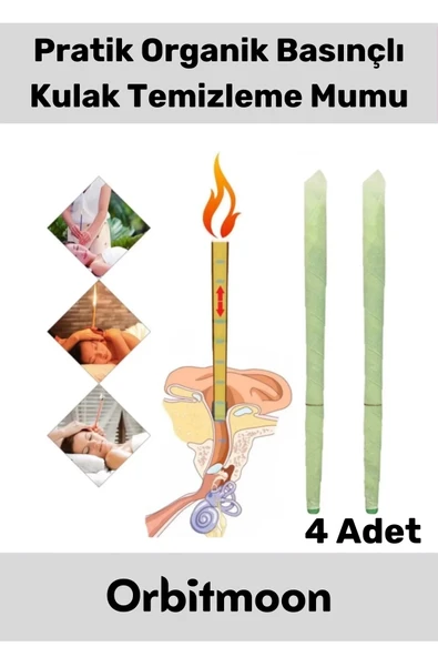 Premium Seri Kulak İçi Kir Temizleme Hava Basınçlı Doğal Aromaterapi Mumu 4 Adet