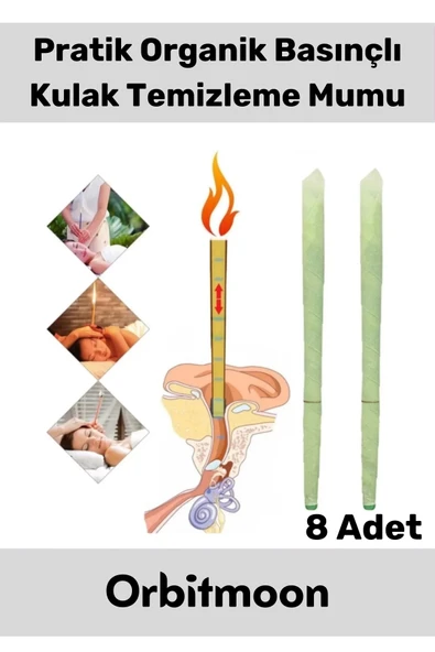 Premium Seri Kulak İçi Kir Temizleme Hava Basınçlı Doğal Aromaterapi Mumu 8 Adet - 1