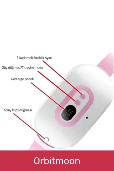 Özel Seri Titreşimli Taşınabilir Sıcak Tutan Regl Ağrıları Dijital Özel Gün Adet Bel Kemeri - 2