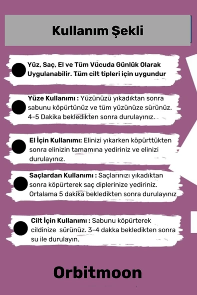 %100 Bitkisel Doğal El Yüz Saç Cilt Vücut Güzel Kokulu Orijinal Saf Lavanta Sabunu 120G - 1 Adet - 4