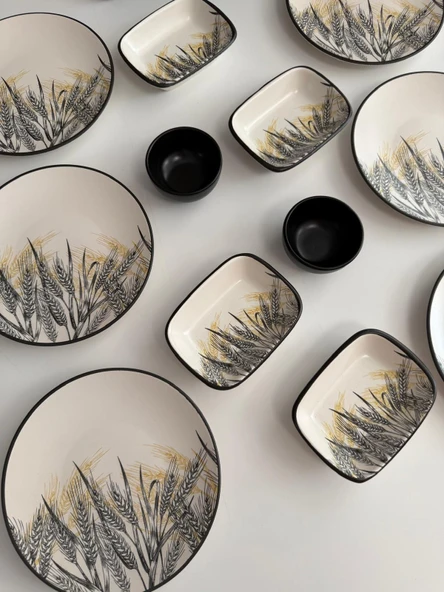 Takım Kahvaltı Renkli Başak 12 Parça 6 Kişilik - 3