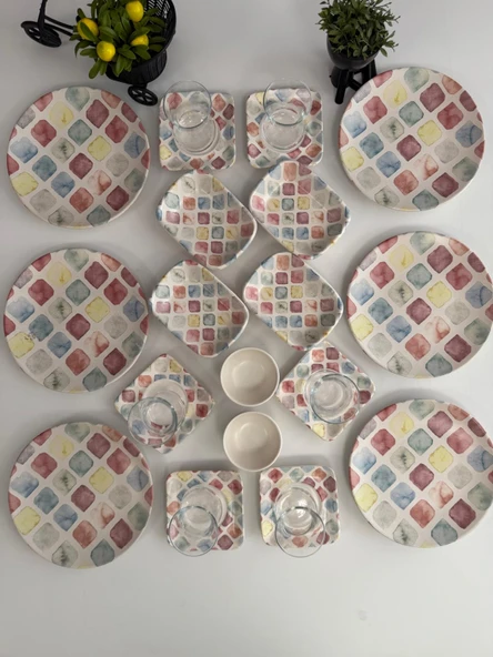 Takım Kahvaltı 24 Parça 6 Kişilik Colors - 4