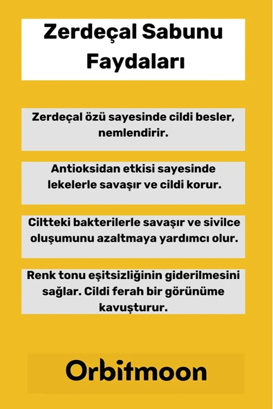 Özel Üretim Doğal El Yüz Saç Vücut Güzel Koku Leke Karşıtı Orijinal Zerdeçal Ekstraktı Sabunu 5 Adet - 2