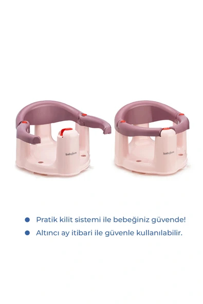Babyjem Önden Açılır Banyo & Mama Oturağı Mürdüm - 4