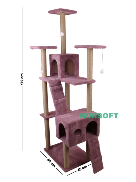 Cat City Rezidans Kedi Tırmalama ve Oyun Evi Çok Fonksiyonlu - Resim 4