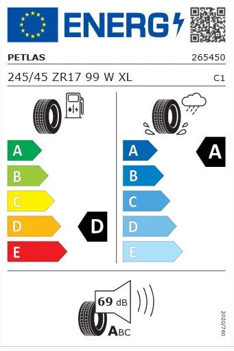 Petlas Prestige Sport 245/45 R17 99W XL Yaz Lastiği - 2025 - Resim 2